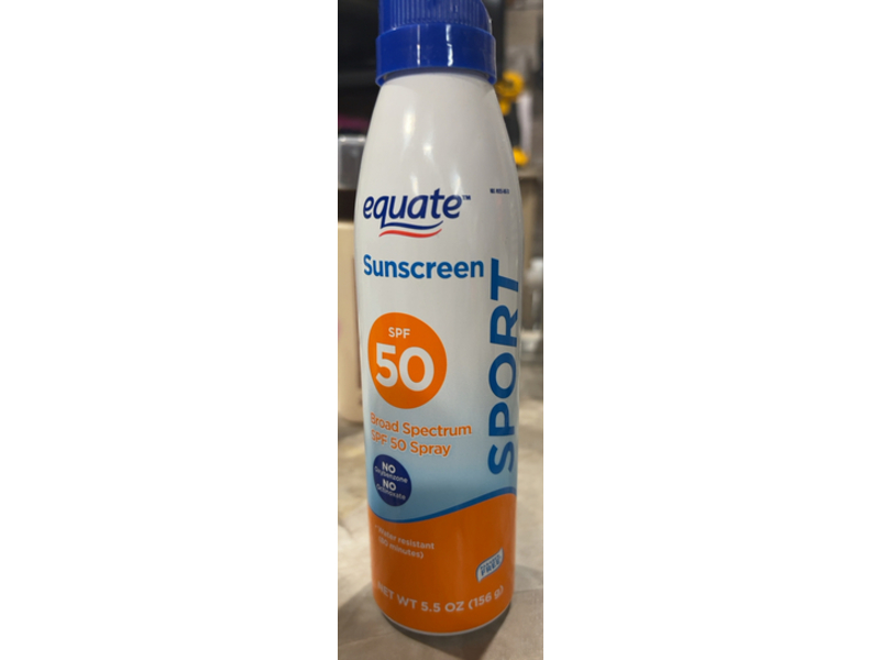 Equate Sports Sunscreen Spray, SPF 50, 5.5 oz/156 g