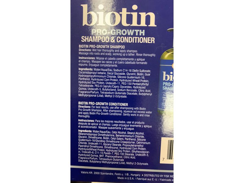Difeel Pro-Growth Biotin Shampoo & Conditioner