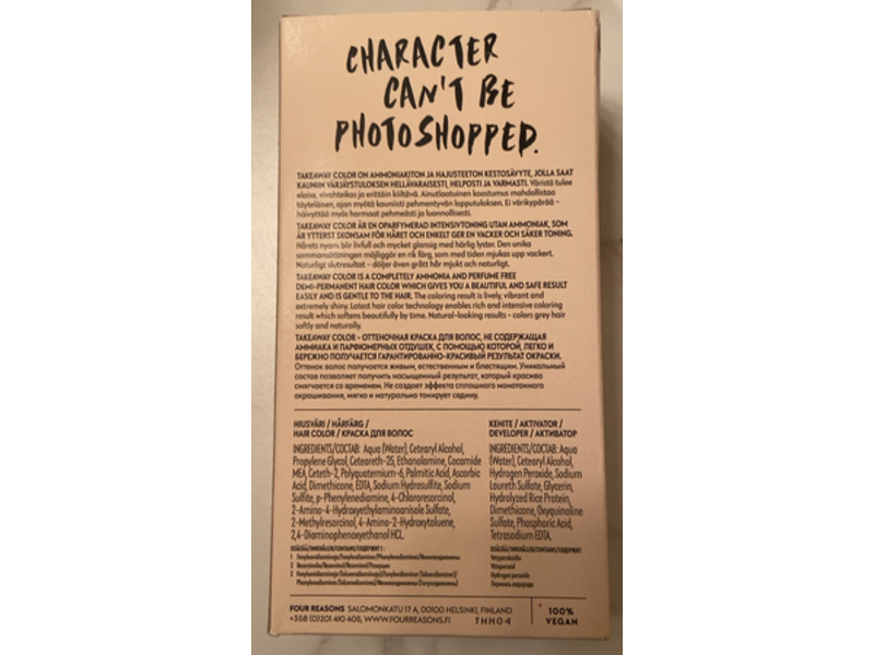 Four Reasons Takeaway Color Demi - Permanent Hair Color, Caffe Macchiato, 2.03 fl oz/60 mL