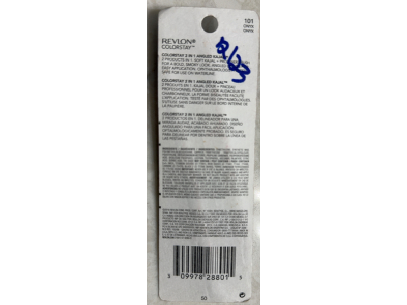 Revlon ColorStay 2-in-1 Eye Pencil Eyeliner, 101 Onyx, 0.01 oz/0.28 g