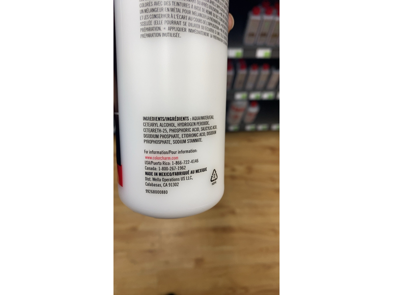 WELLA colorcharm 10 Vol Cream Developer, for Optimal Gray Blending and Rich 15.4 oz