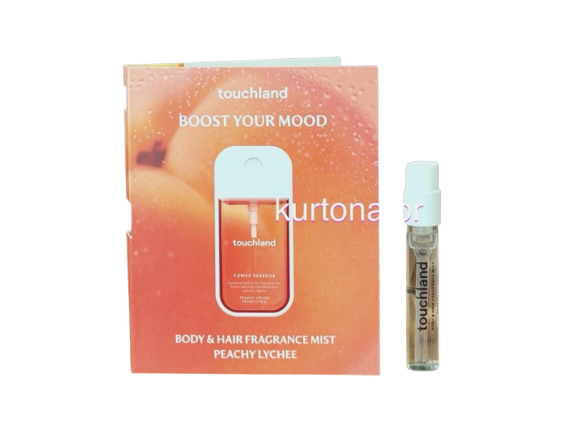 Touchland Body & Hair Fragrance Mist, Peachy Lychee, 0.05 fl oz/1.5 mL