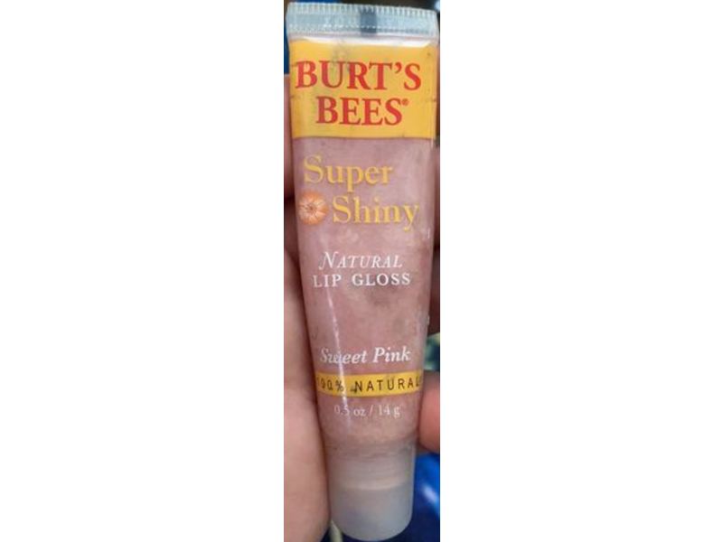 Burt's Bees Super Shiny Natural Lip Gloss, Sweet Pink, 0.5 oz/14 g