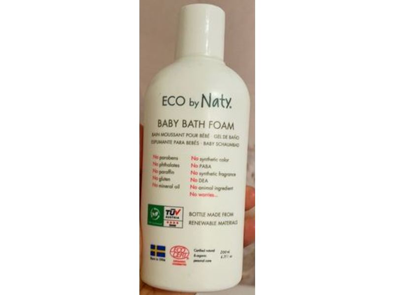 Eco By Naty Baby Bath Foam, 6.7 fl oz/200 mL