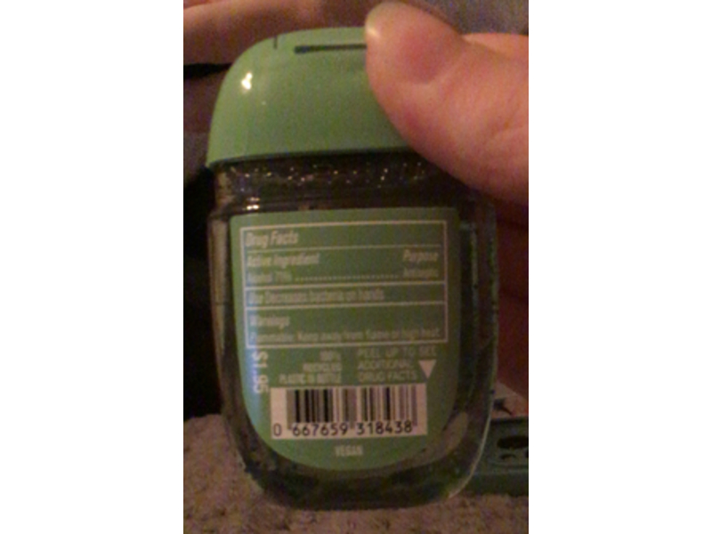 Bath & Body Works PocketBac Anti-Bacterial Hand Gel, Vanilla Bean Noel, 1 fl oz/29 mL