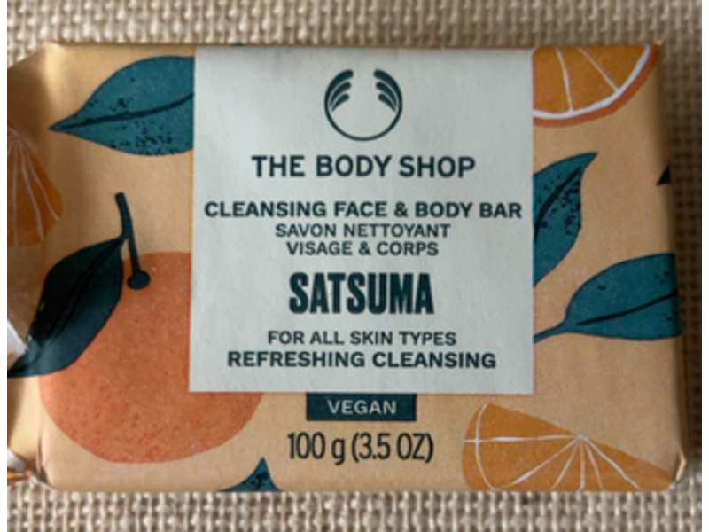 The Body Shop Satsuma Cleansing Face & Body Bar, 3.5 oz/100 g
