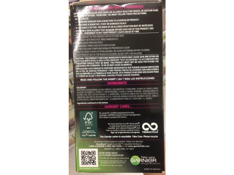 Garnier Olia Brilliant Color Permanent Hair Color, 4.0 Dark Brown