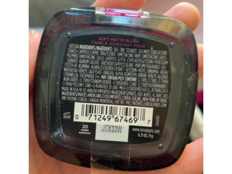 L'Oreal Paris Infallible Fresh Wear Soft Matte Blush, 20 Daring Rosewood, 0.31 oz/9 g