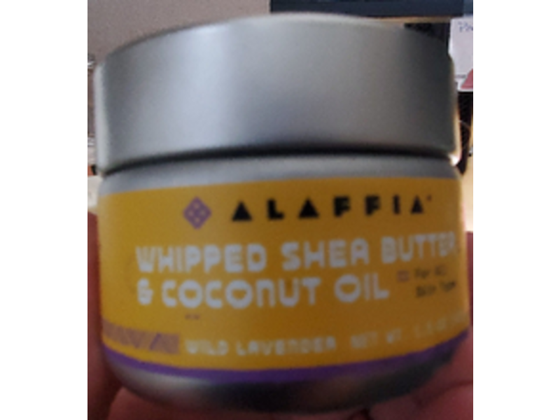 Alaffia Whipped Shea Butter & Coconut Oil, Wild Lavender, 1.5 oz