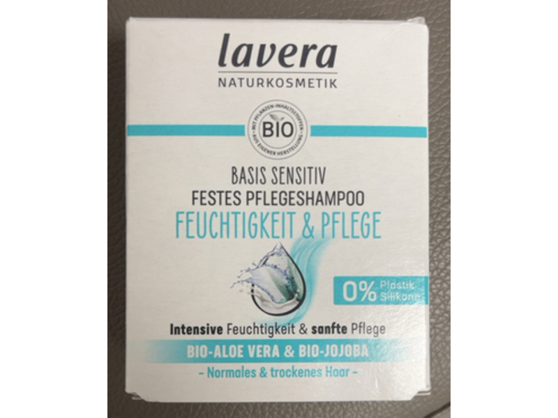 Lavera Basis Sensitive Moisture & Care Shampoo Bar, Aloe Vera & Jojoba, 50 g
