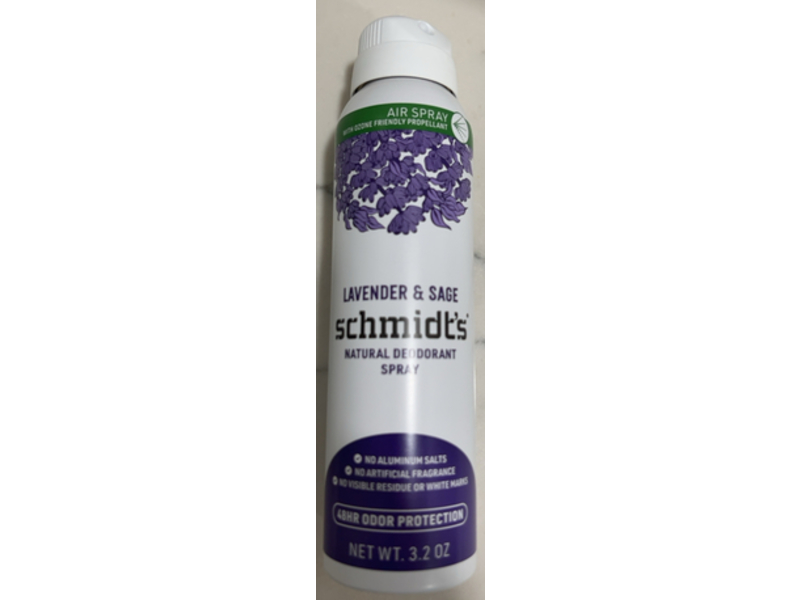 Schmidt's Natural Deodorant Spray For Women, Lavender And Sage, 3.2 oz