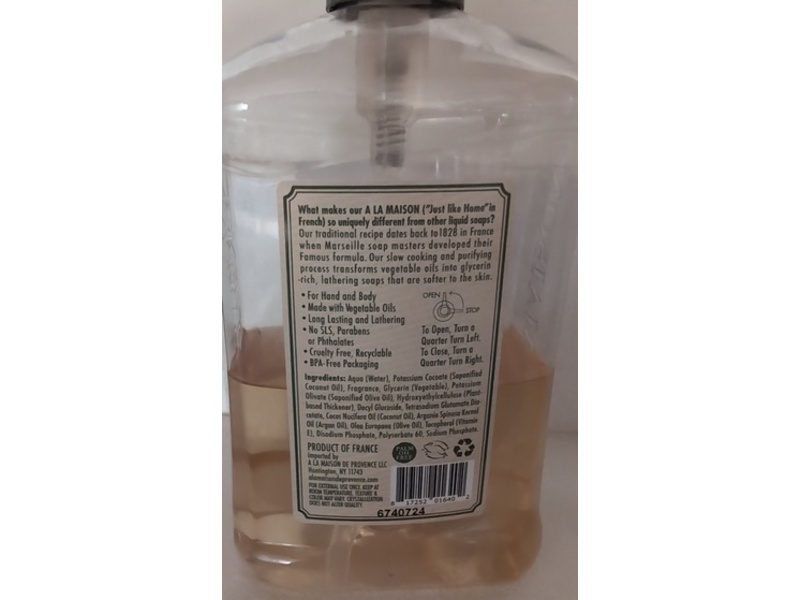 A La Maison Liquid Soap, French Pear, 16.9 fl oz/500 mL