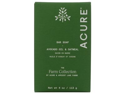 Acure Avocado Oil & Oatmeal Bar Soap, 4 oz/113 g