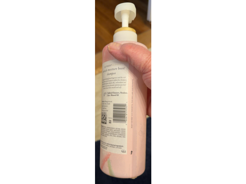 Pantene Miracle Moisture Boost Shampoo, Rose Water, 17.9 fl oz/530 mL