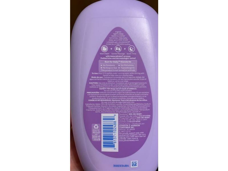 Johnson's Baby Bedtime Baby Bubble Bath, 15 fl oz/444 mL