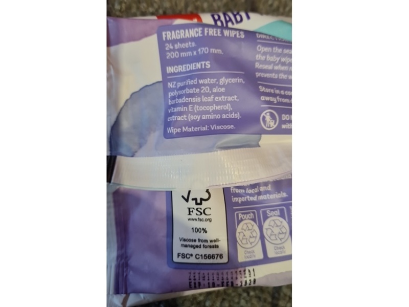 Pams Baby Wipes, Fragrance Free, Wipes, 24 Count