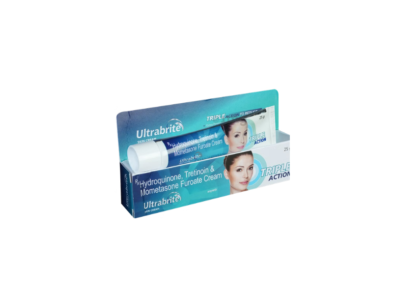 Ultrabrite (Hydroquinone, Tretinoin & Mometasone Furoate) Skin Cream, 25 g, Leeford (RX)