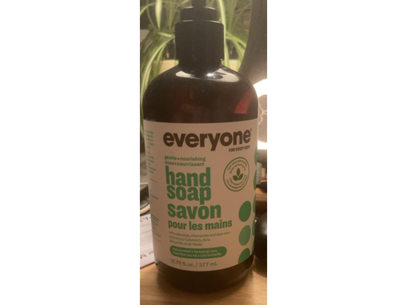 Everyone Gentle + Nourishing Hand Soap, Spearmint + Lemongrass, 12.75 fl oz/377 mL