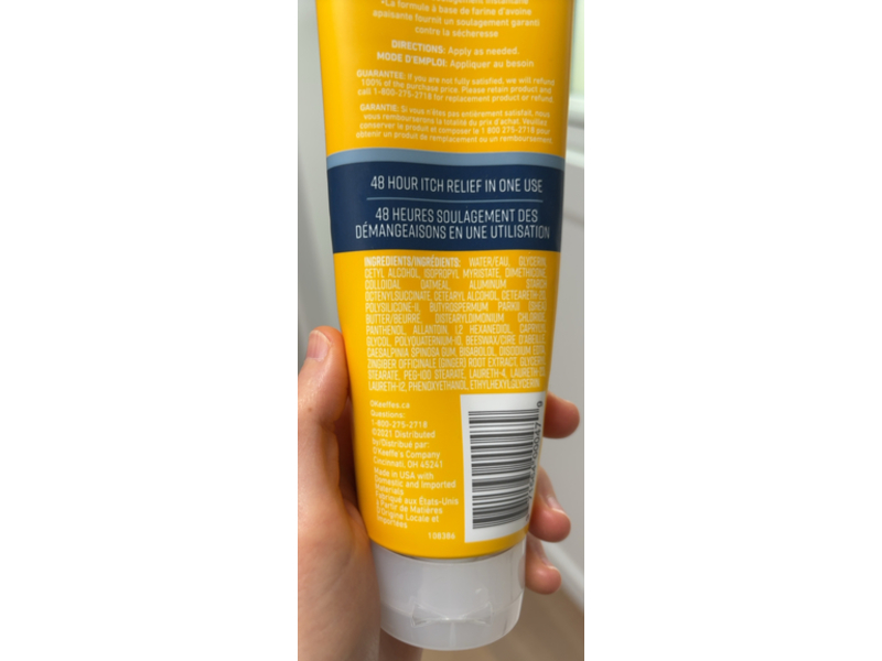 O'Keeffe's Clinical Itch Relief Body Cream, 227 g