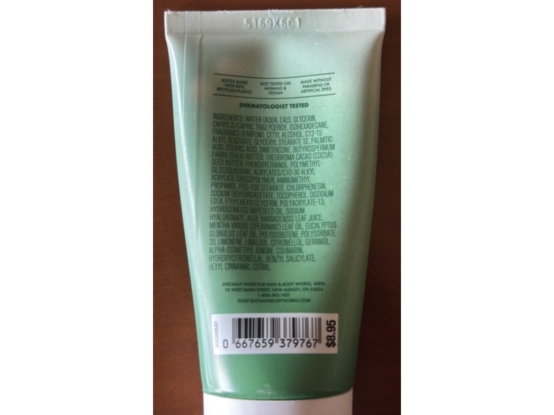 Bath & Body Works Ultimate Hydration Stress Relief Body Cream, Eucalyptus + Spearmint, 2.5 oz/70 g