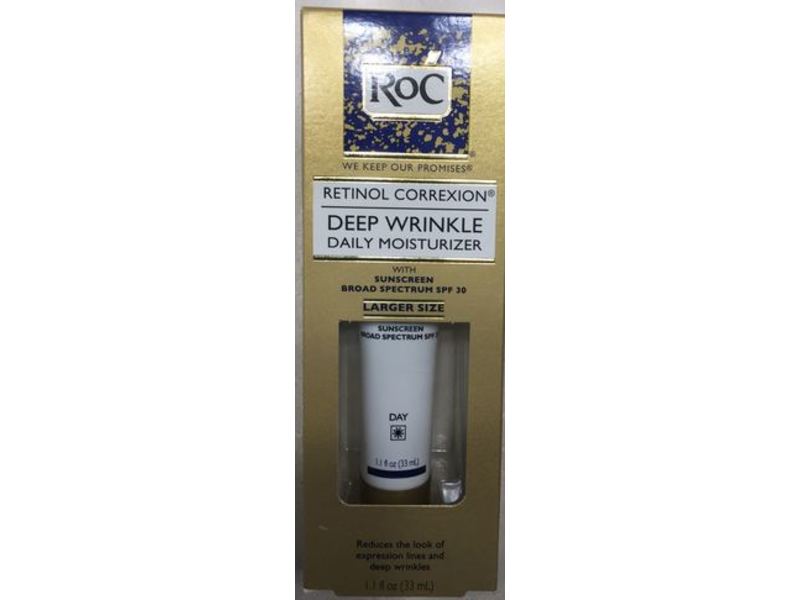 Roc Retinol Correxion Deep Wrinkle Daily Moisturizer, SPF 30, 1.1 fl oz/33 mL