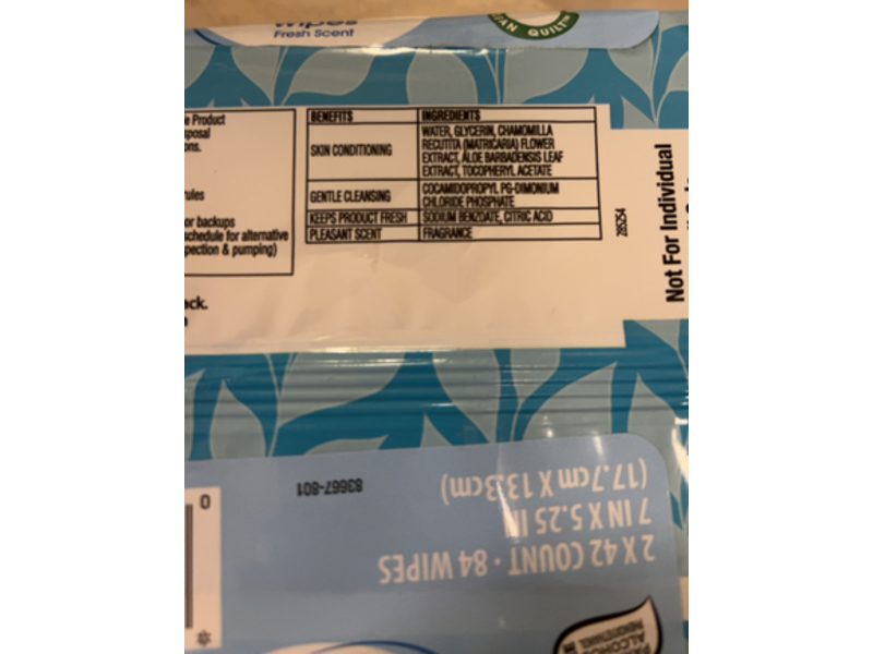 Great Value Flushable Wipes, Fresh Scent, 42 Count, Pack Of 6