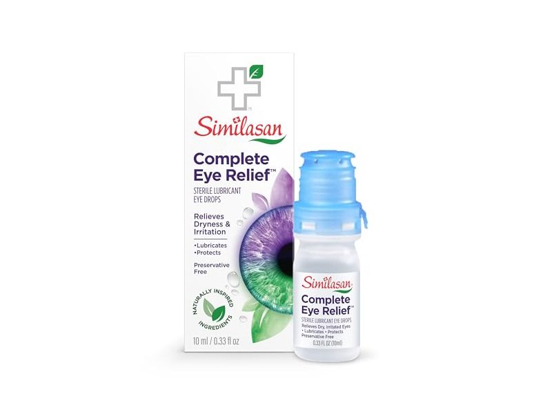 Similasan Complete Eye Relief Sterile Lubricant Eye Drops, 0.33 fl oz/10 mL