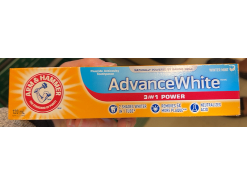 Arm & Hammer 3 In 1 Advance White Toothpaste, Winter Mint, 120 mL