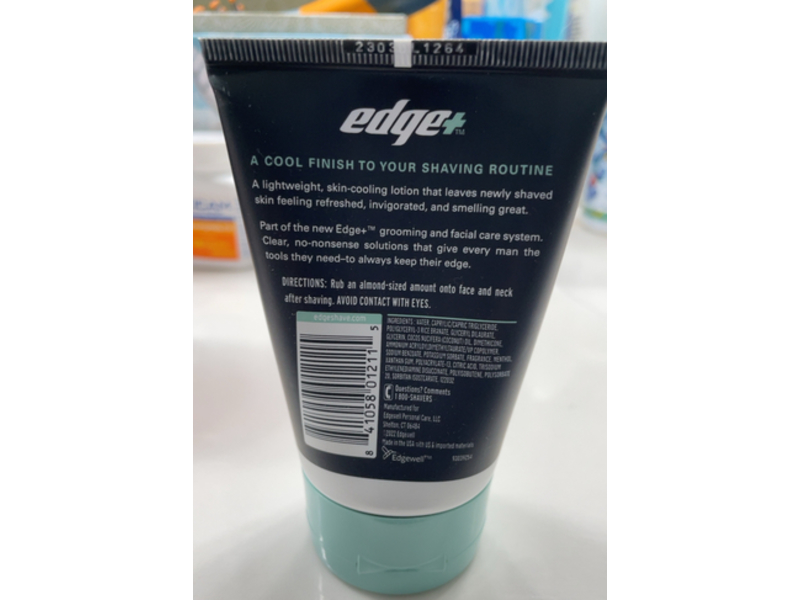Edge+ Cooling Post Shave Lotion, Eucalyptus & Tea Tree, 3 fl oz
