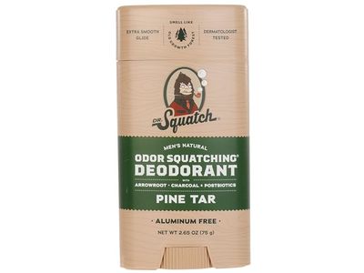 Dr. Squatch Odor Squatching Deodorant, Pine tar, 2.65 oz/75 g
