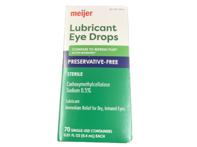 Meijer Lubricant Eye Drops Containers, Carboxymethylcellulose Sodium 0.5%, 0.01 fl oz/0.4 mL, 70 Count