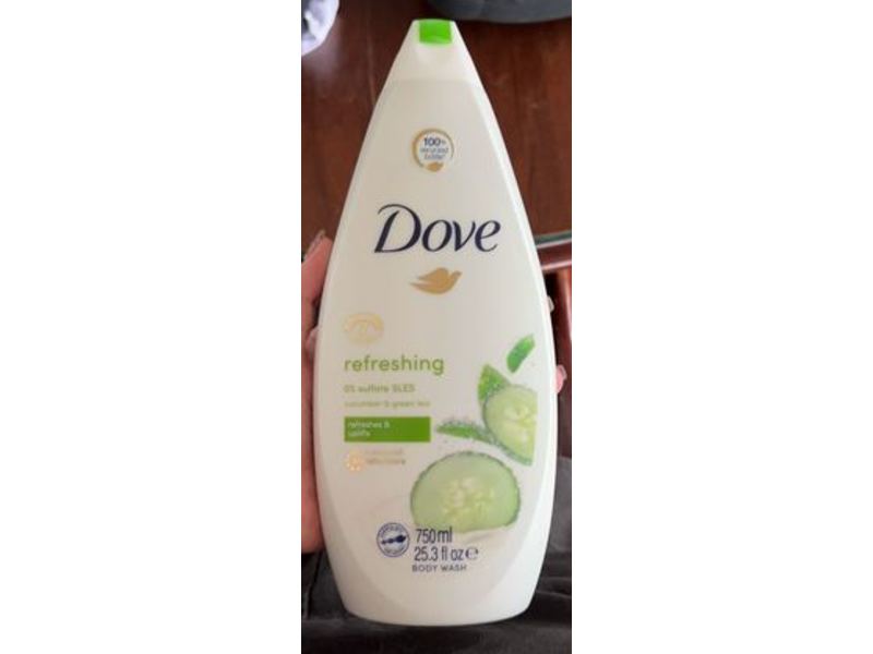 Dove Refreshing Body Wash, Cucumber & Green Tea, 25.3 fl oz/750 ml