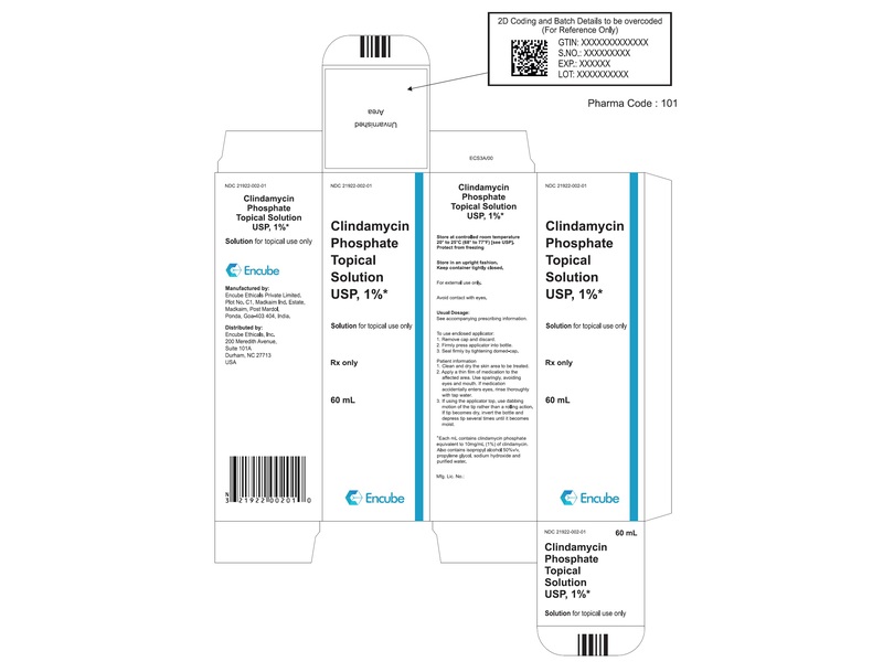 Clindamycin Phosphate Topical Phosphate Topical Solution USP, 1% 50 mL, Encube (RX)
