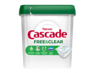 Cascade Dishwasher Detergent Pacs, Free & Clear, 25.3 oz/719 g, 47 Pacs - thumbnail 1