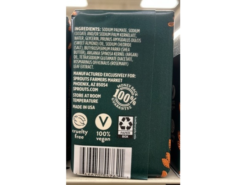 Real Root By Sprouts Moisturizing Bar Soap, Shea Butter, 4 oz/133 g