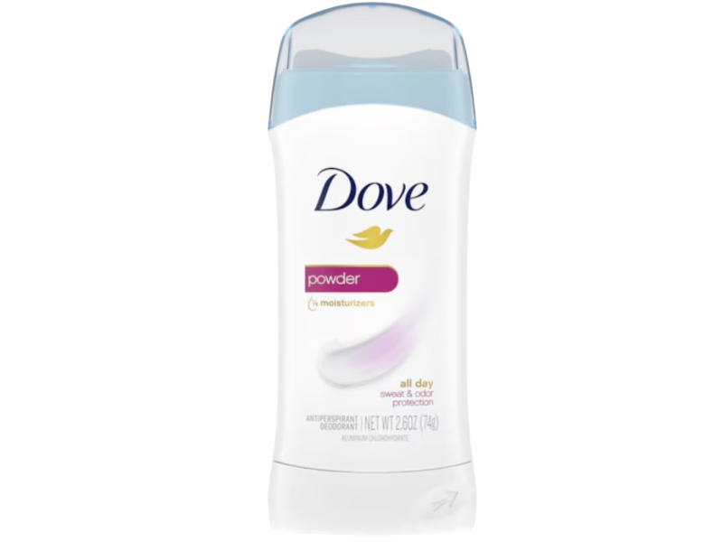 Dove Invisible Solid Deodorant, Powder, 2.6 oz/74 g