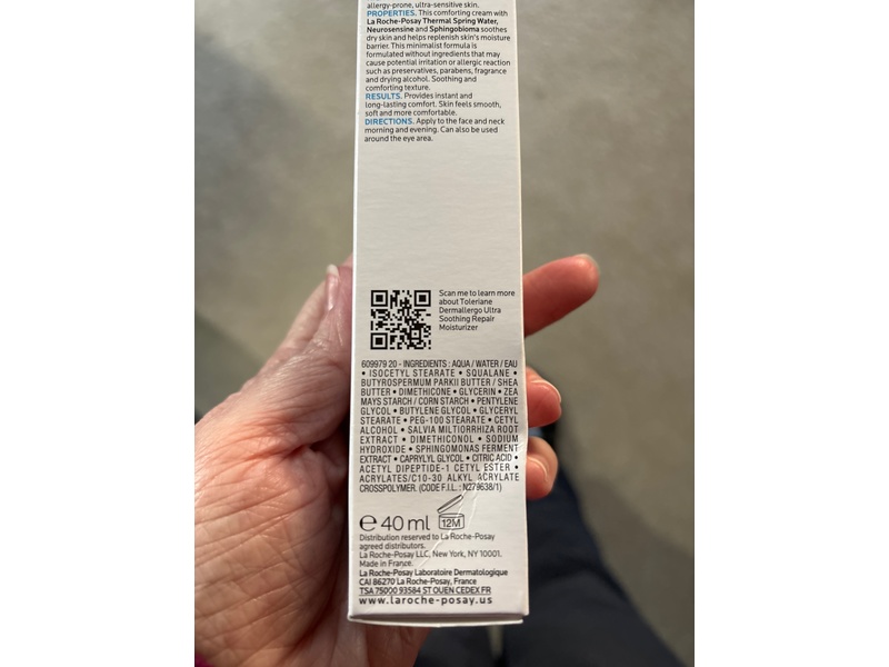 La Roche-Posay Toleriane Dermallergo Ultra Soothing Repair Moisturizer, 40 mL/1.35 fl oz