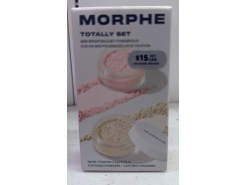 Morphe Totally Set Mini Brighten & Set Powder Duo, 0.09 oz/2.6 g