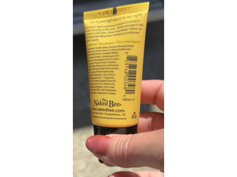 The Naked Bee Gentle Cleansing Shampoo, Orange Blossom Honey, 1.5 fl oz/45 mL