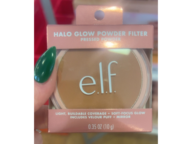 e.l.f. Halo Glow Pressed Powder Filter, Tan Warm, 0.35 oz/10 g