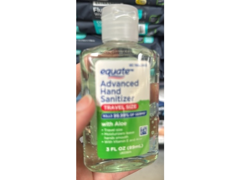 Equate Advanced Hand Sanitizer, Aloe, 3 fl oz/89 mL