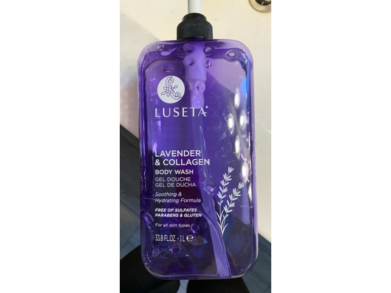 L Luseta Lavender & Collagen Body Wash, 33.8 fl oz/1 L