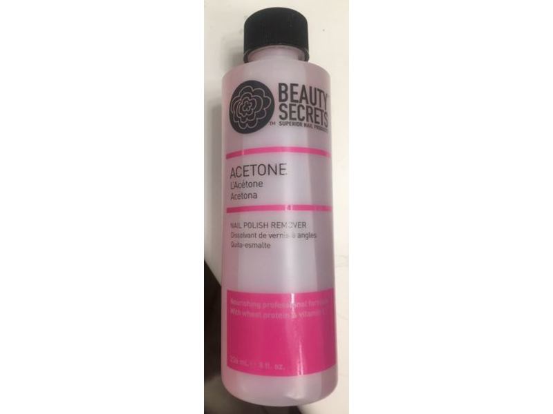 Beauty Secrets Acetone Nail Polish Remover, 8 fl oz/236 L