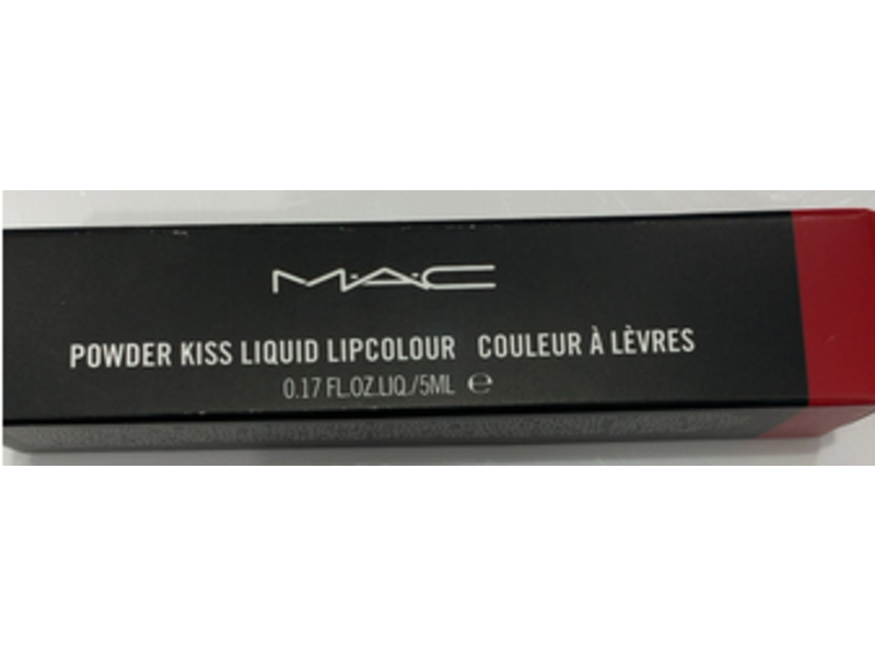 M.A.C Powder Kiss Liquid Lip Colour, 975 Ruby Boo, 0.17 fl oz/5 mL