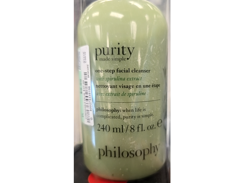 Philosophy Purity One Step Facial Cleanser, Spirulina Extract, 8 fl oz/240 mL