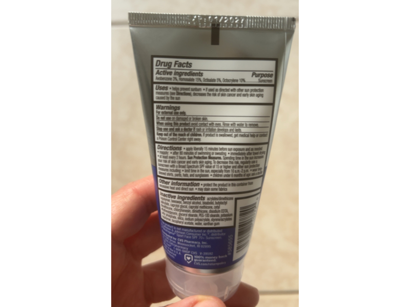 CVS Health Sport Face Sunscreen, SPF 70+, 2.5 fl oz/74 mL
