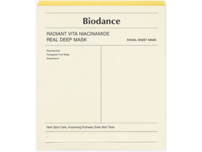 Biodance Facial Sheet Mask, Pineapple Fruit Water, 1.19 oz/34 g, 7 Count