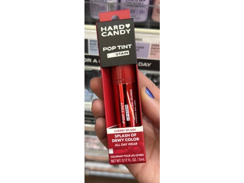 Hard Candy Pop Tint Lip Stain, Cherry Splash, 0.17 fl oz/5 mL