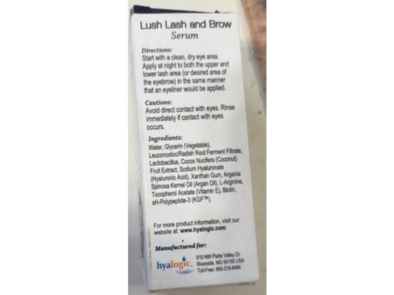 Hyalogic Lush Lash & Brow Serum, 0.17 fl oz/5 mL