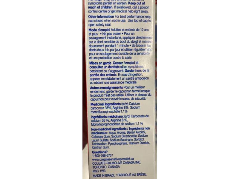Colgate Sensitive Pro-Relief Toothpaste, Gentle Whitening, 75 mL